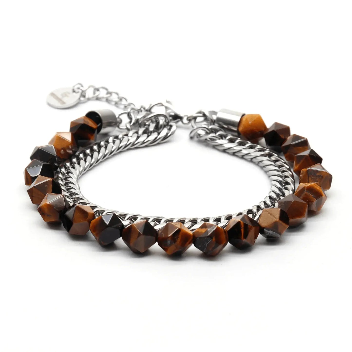Men's TIGER EYE Faceted Bracelet – product image (Default Title, Bracelet) by Lunnora