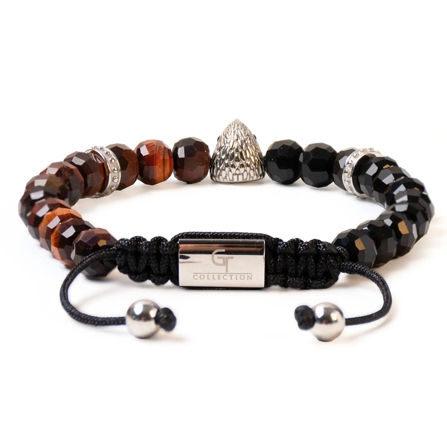 Men's RED TIGER EYE, ONYX Bracelet with ARABIAN FALCON Lunnora