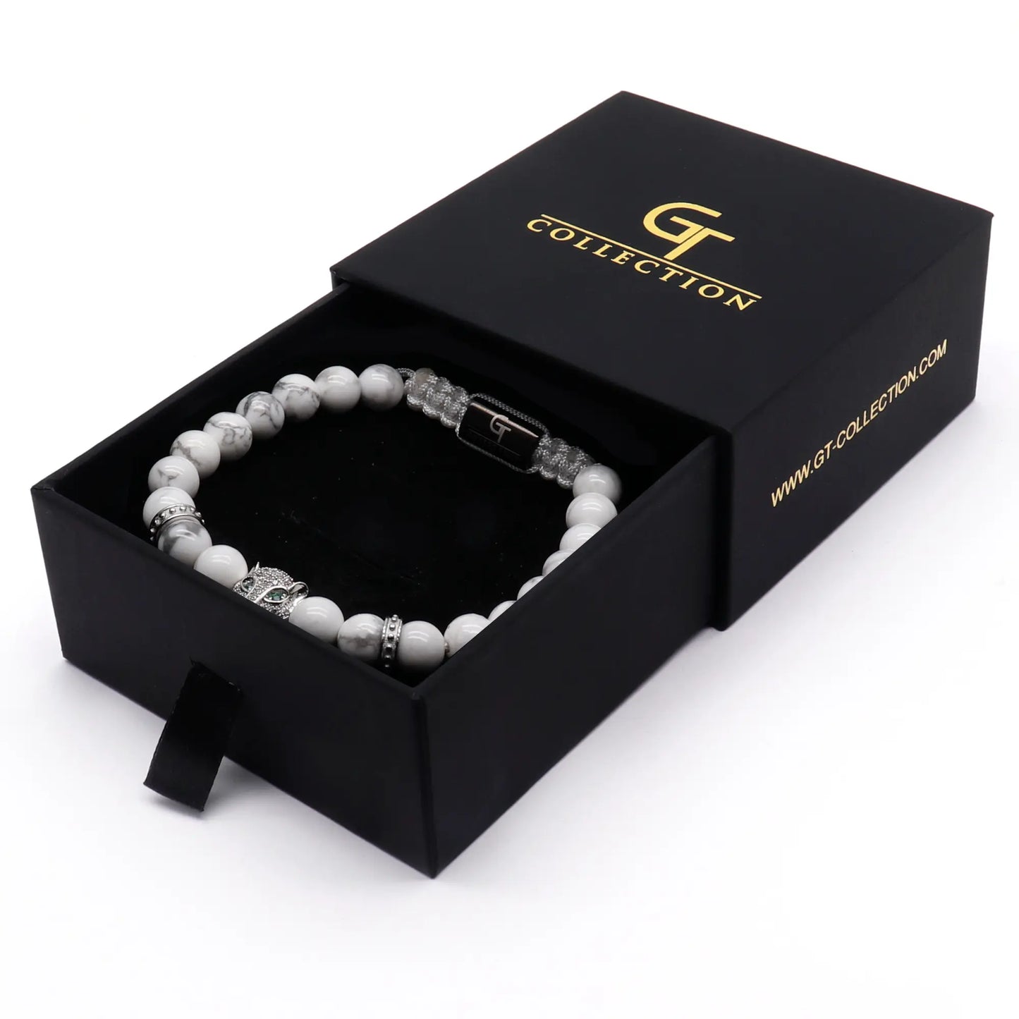 Harmony Set | Men's Howlite Leopard Bracelet Stack