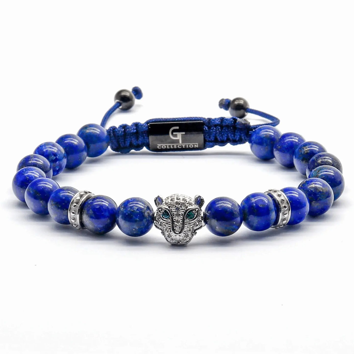 Men's LAPIS LAZULI Bracelet With ARABIAN LEOPARD – product image (Default Title, Bracelets) by Lunnora