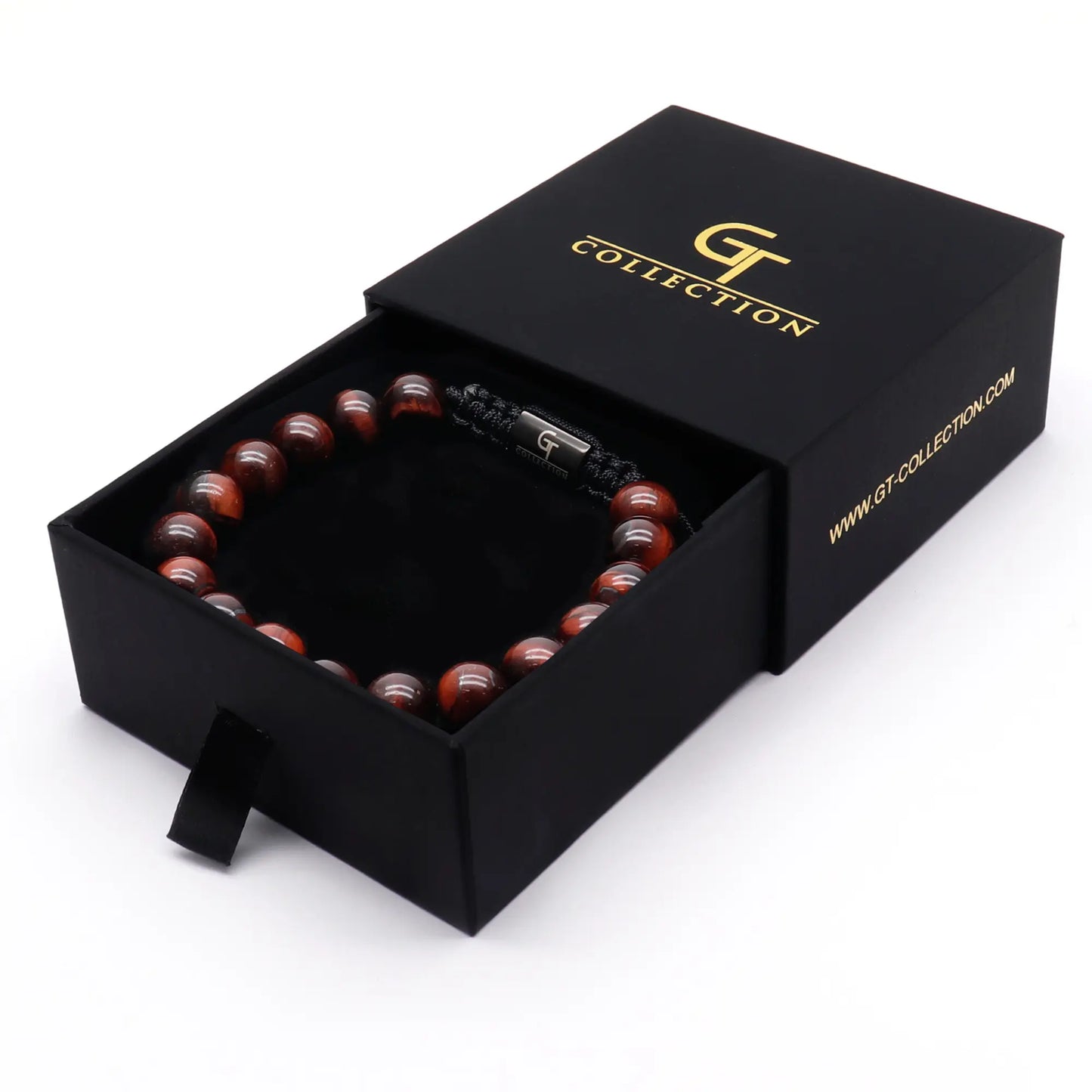 2 Piece Momentum Set | Men's Red Tiger Eye Lion Bracelet Stack