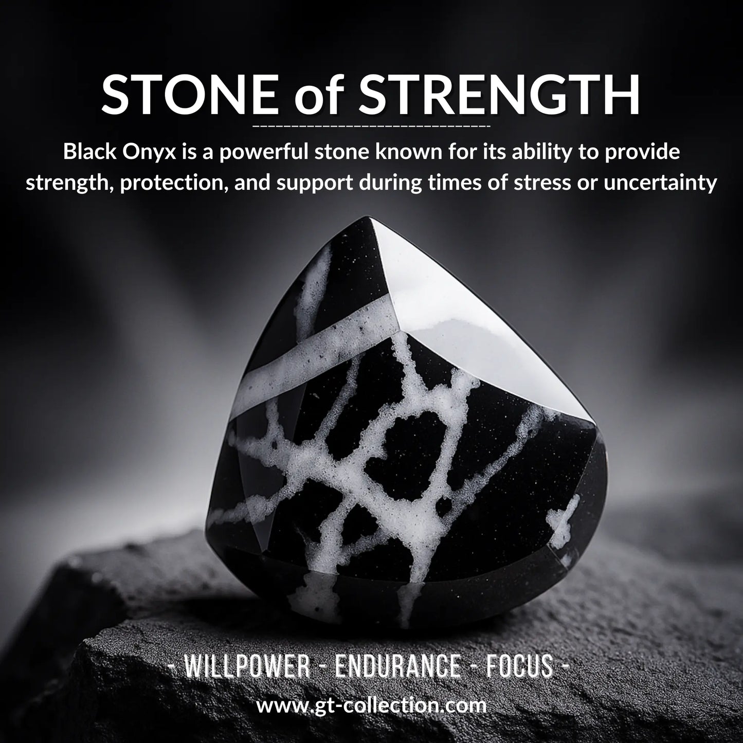 3 PIECE SET - BLACK ONYX Bracelets - The Strength Set GT collection