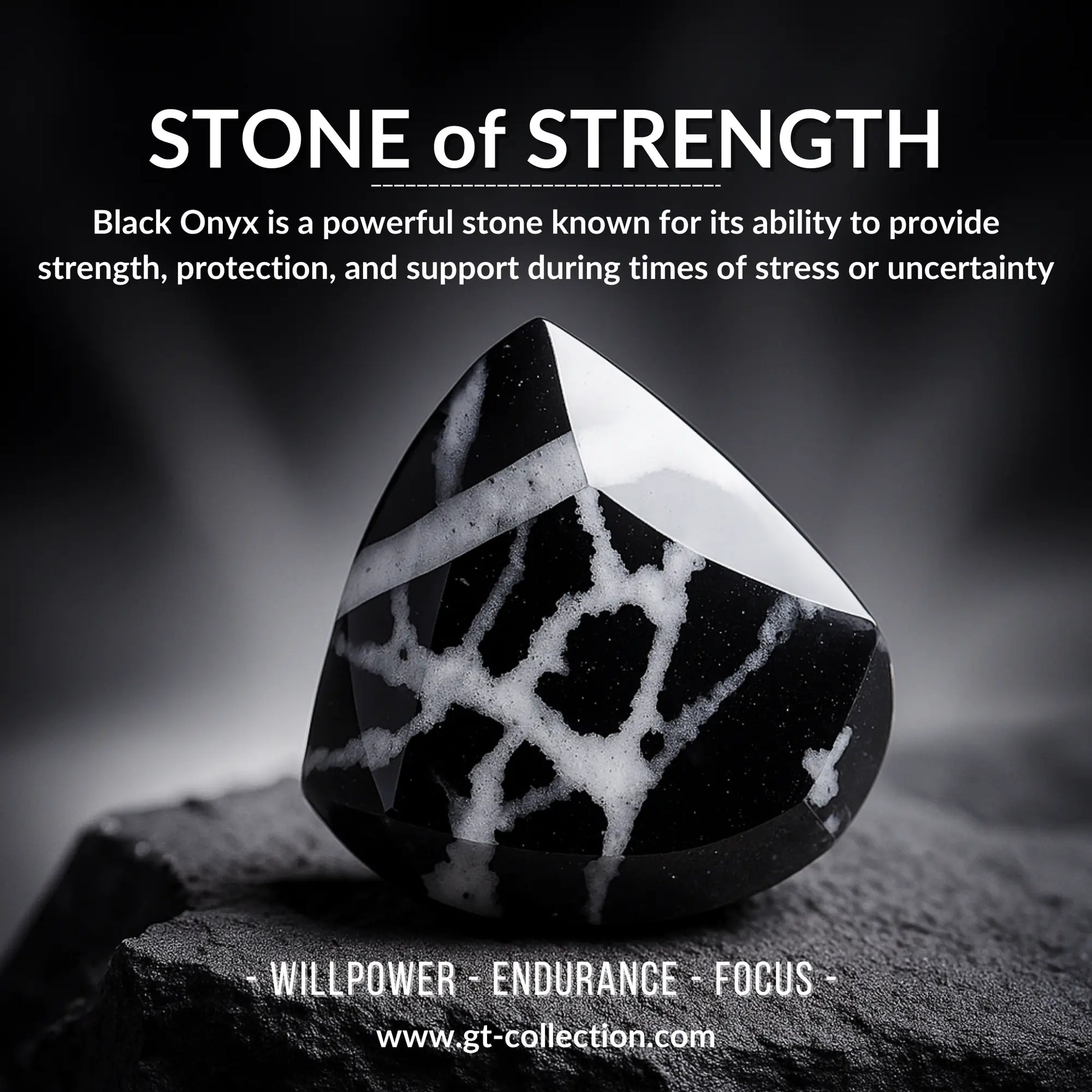 3 PIECE SET - BLACK ONYX Bracelets - The Strength Set GT collection