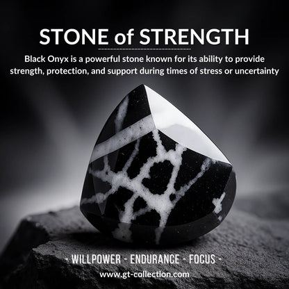 3 PIECE SET - BLACK ONYX Bracelets - The Strength Set GT collection