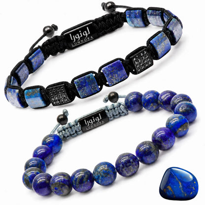 طقم من قطعتين - أساور اللازورد - طقم الحكمة
