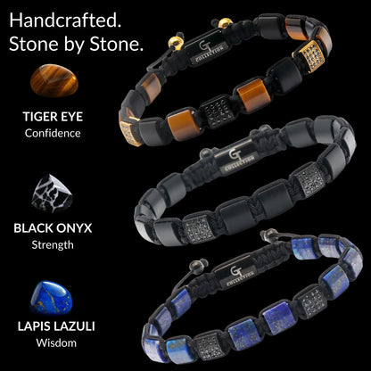 Flat Bead Bracelet Set for Men – Luxury, Strength & Clarity GT collection