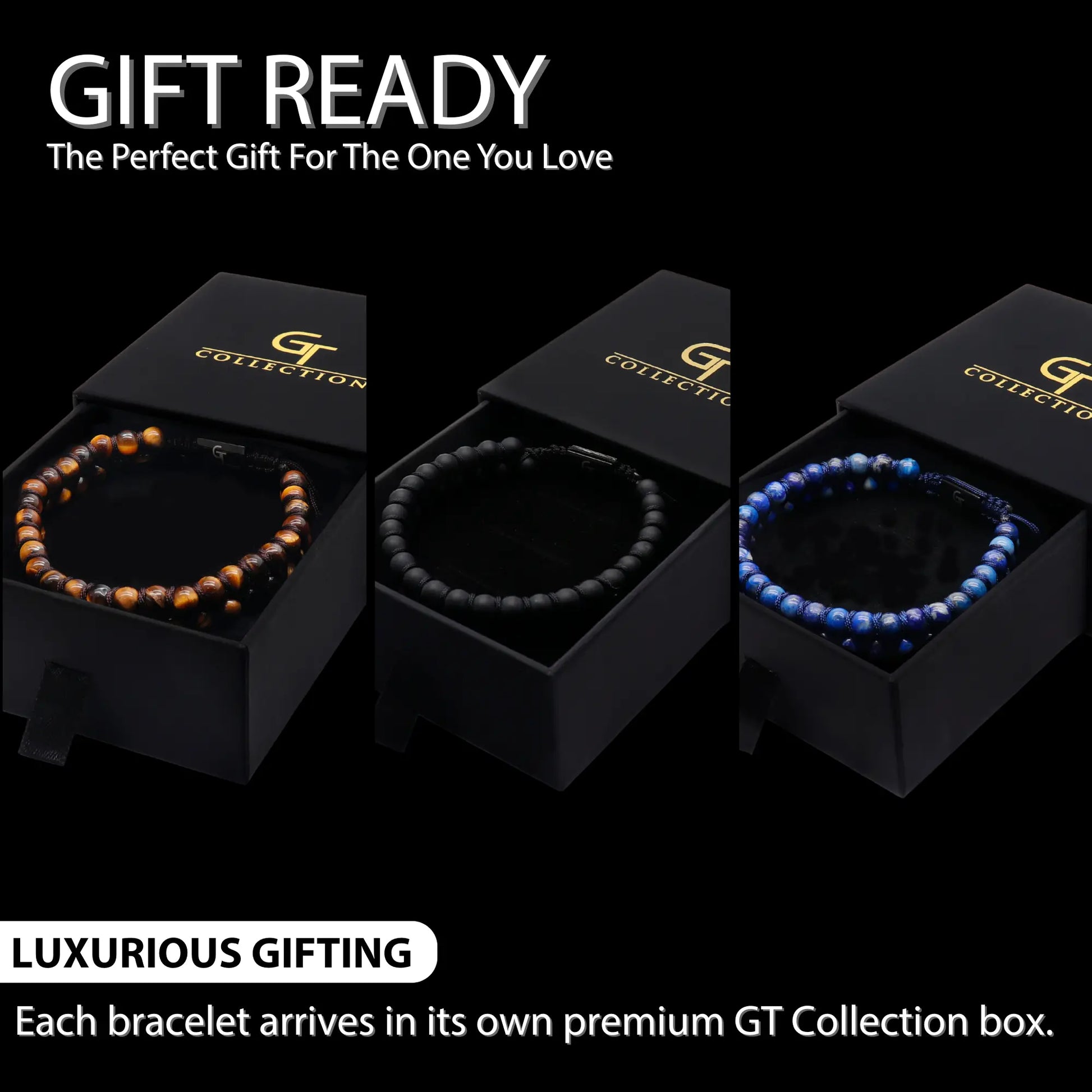 Double Bead Bracelet Set for Men – Confidence, Strength & Focus GT collection