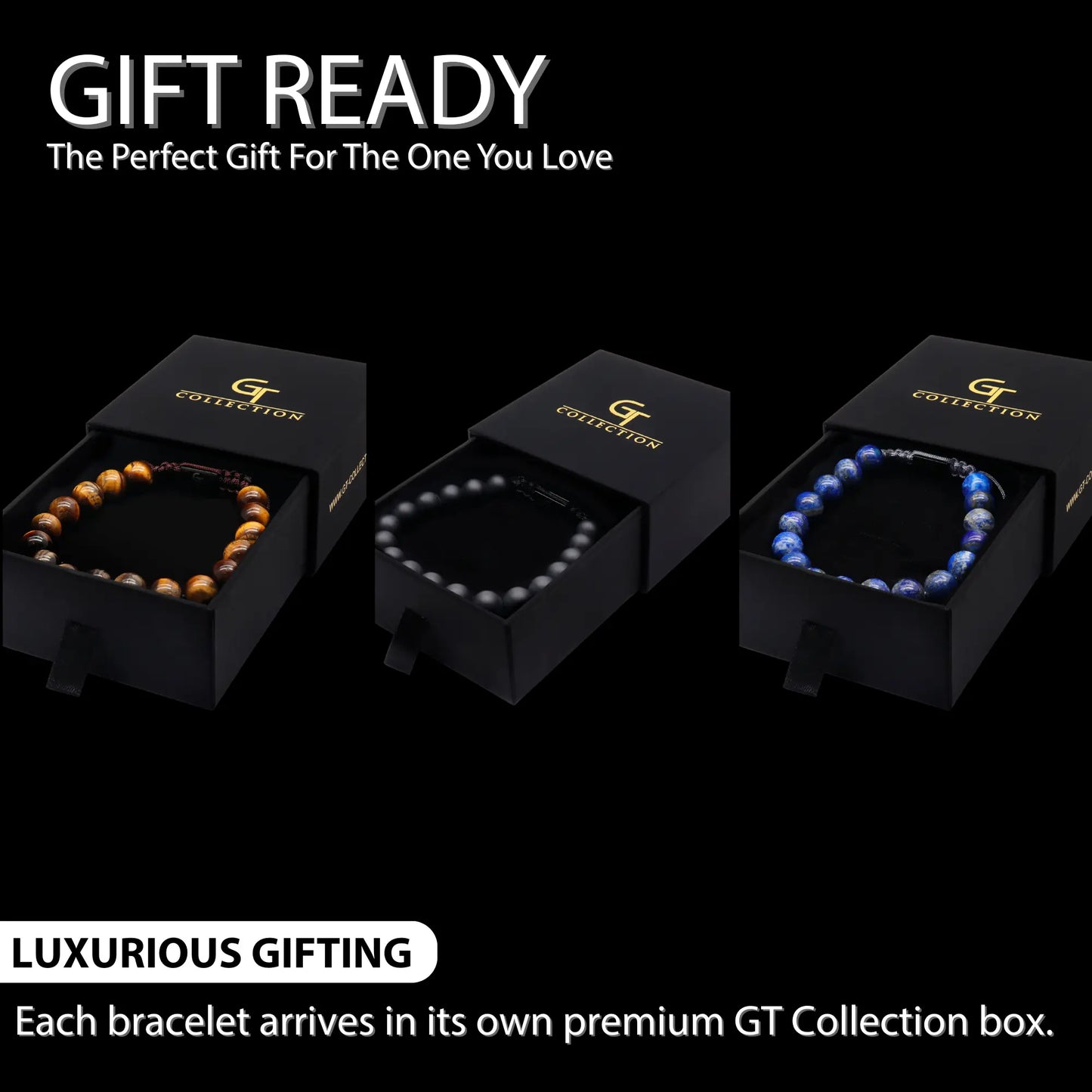 Single Bead Bracelet Set for Men – Confidence, Strength & Wisdom GT collection