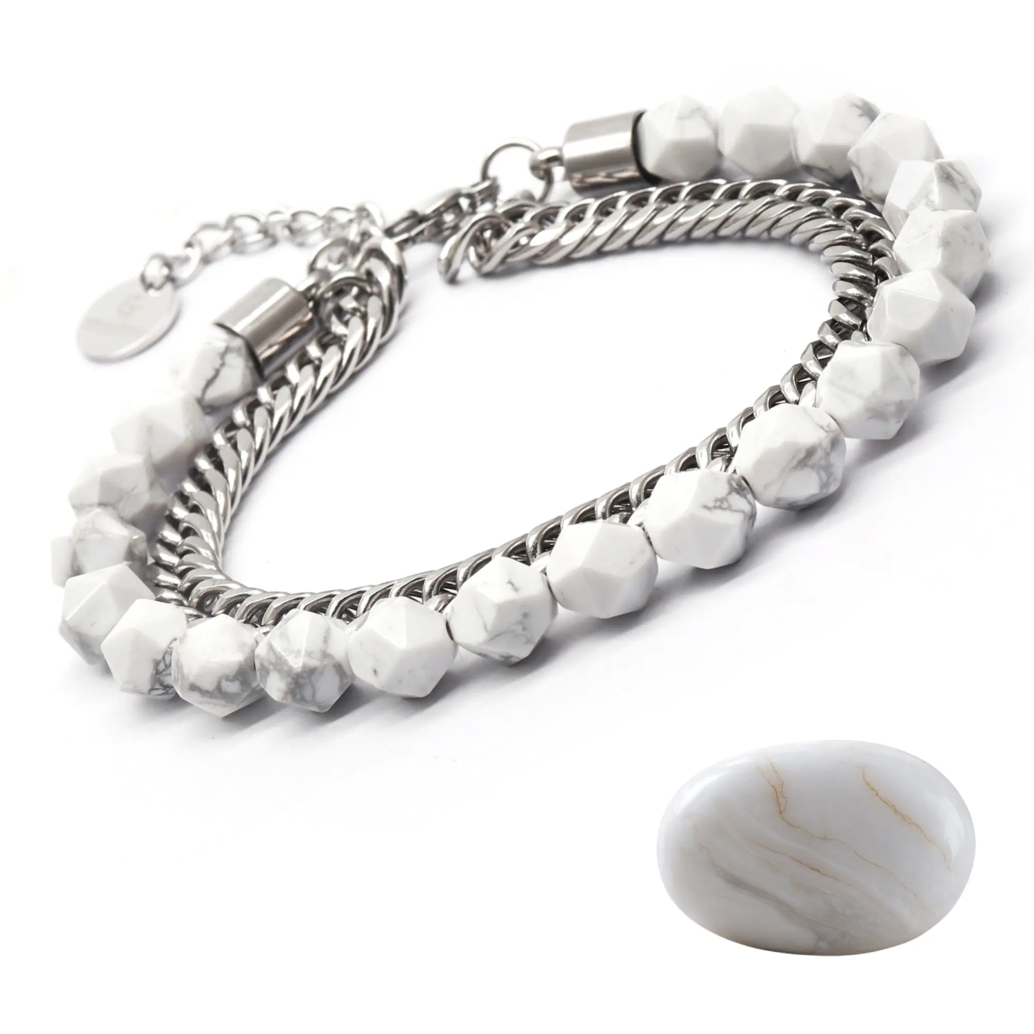 Men's HOWLITE Faceted Bracelet Lunnora