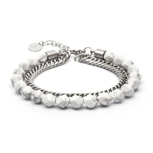 Men's HOWLITE Faceted Bracelet – product image (Default Title, Bracelet) by Lunnora
