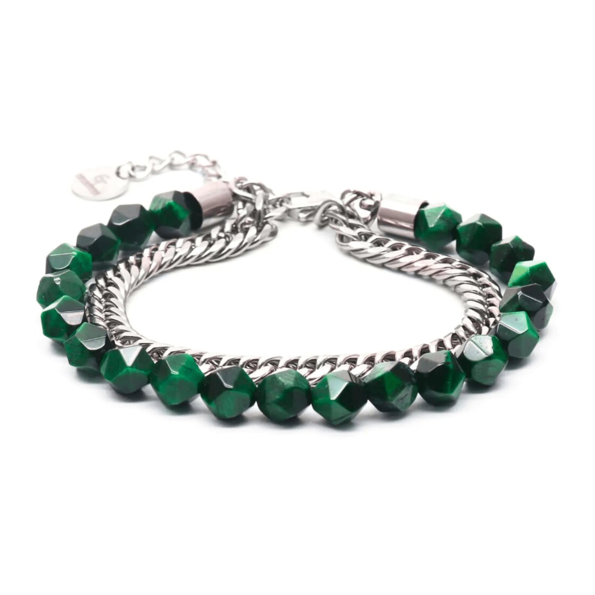 Men's GREEN TIGER EYE Faceted Bracelet – product image (Default Title, Bracelet) by Lunnora