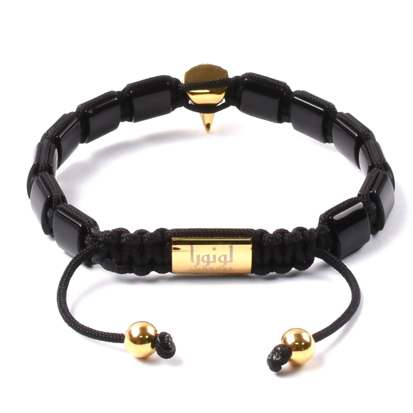 BLACK ONYX Falcon Bracelet for Men - Golden ARABIAN FALCON