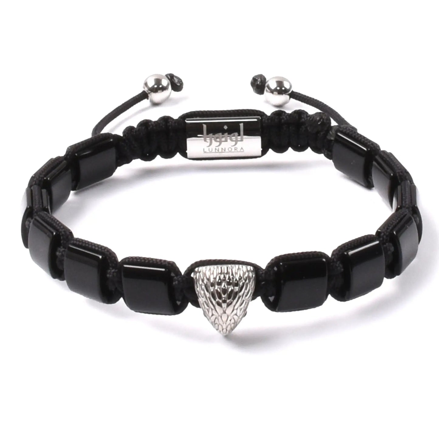 BLACK ONYX Falcon Bracelet for Men - Silver ARABIAN FALCON