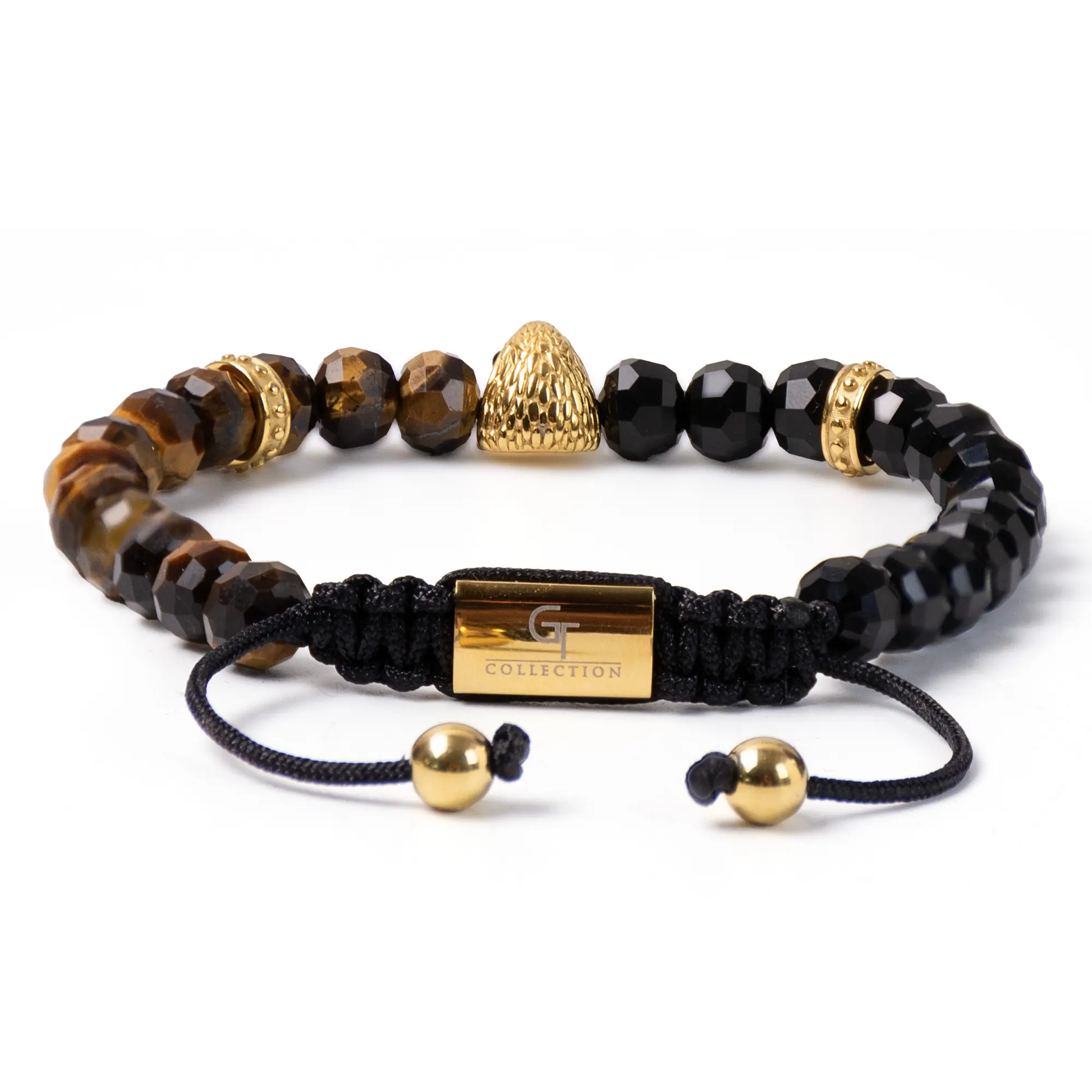 Men's TIGER EYE, ONYX Bracelet with ARABIAN FALCON Lunnora