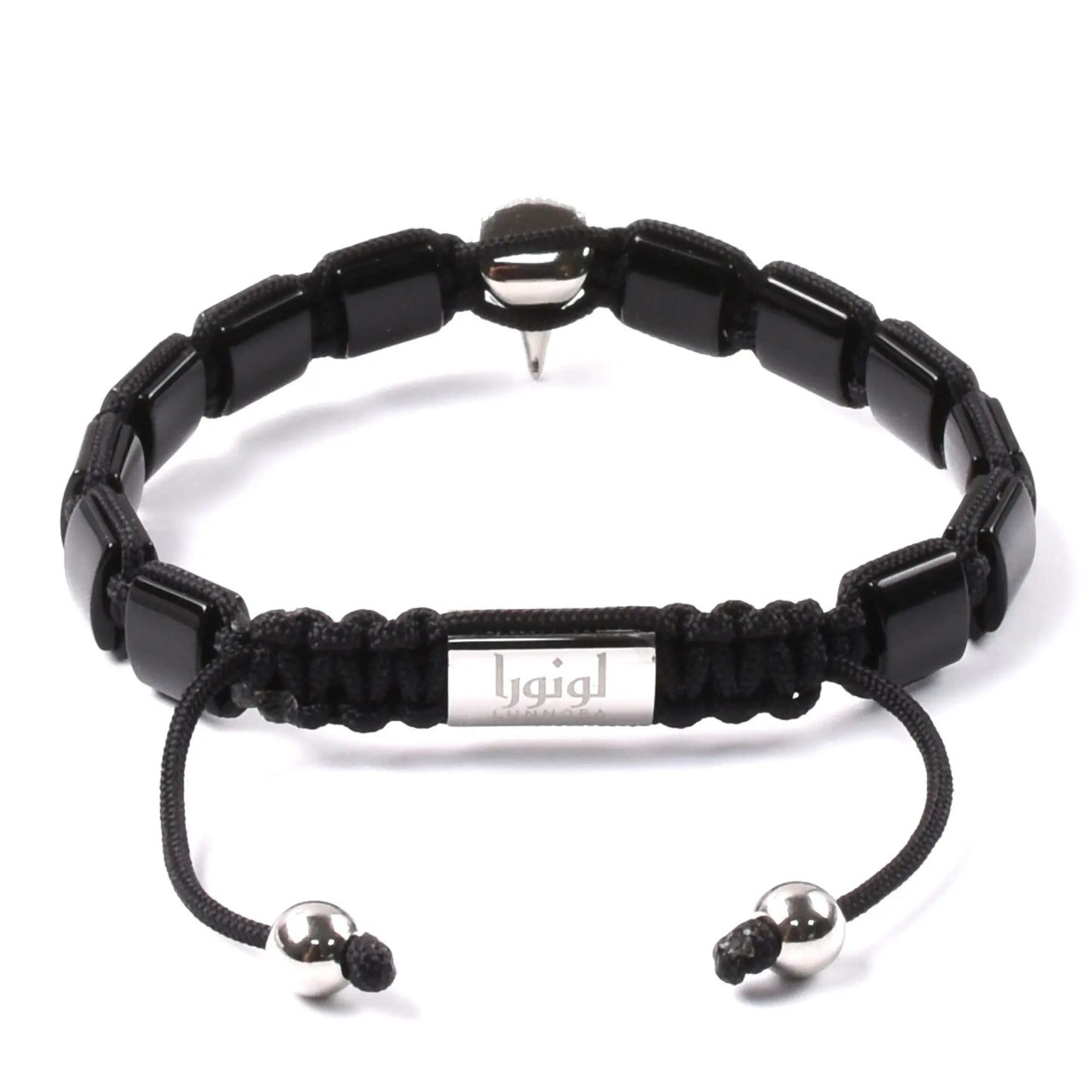 BLACK ONYX Falcon Bracelet for Men - Silver ARABIAN FALCON