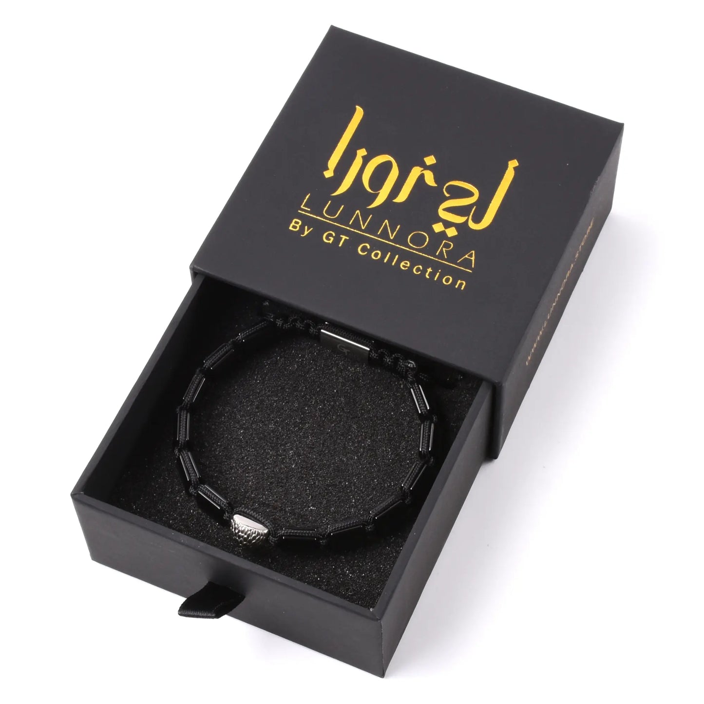 BLACK ONYX Falcon Bracelet for Men - Silver ARABIAN FALCON