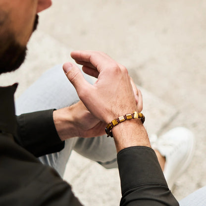 TIGER EYE Falcon Bracelet for Men - Golden ARABIAN FALCON