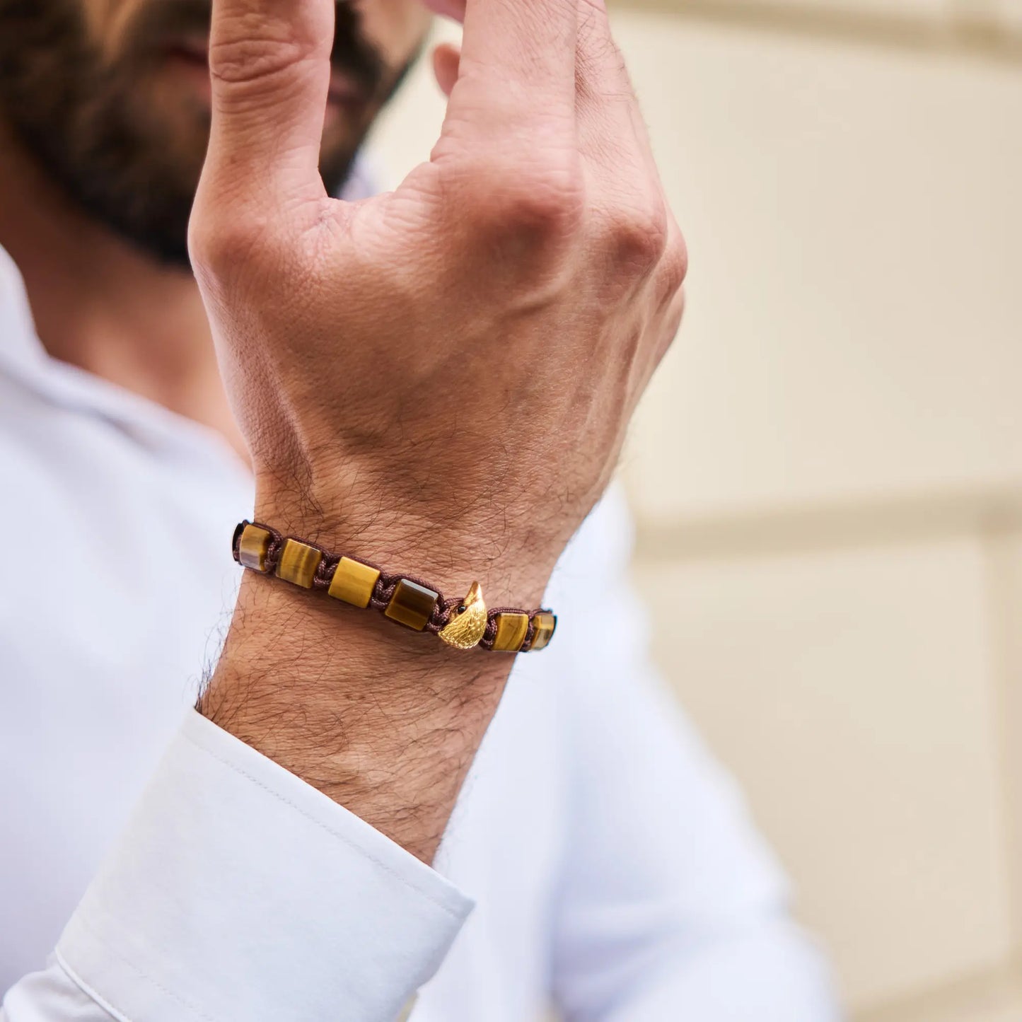 TIGER EYE Falcon Bracelet for Men - Golden ARABIAN FALCON