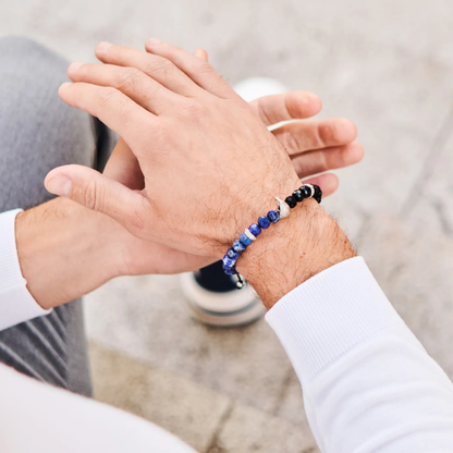 Men's LAPIS, ONYX Bracelet with ARABIAN FALCON Lunnora