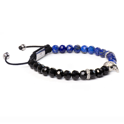 Men's LAPIS, ONYX Bracelet with ARABIAN FALCON Lunnora