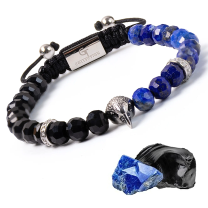 Men's LAPIS, ONYX Bracelet with ARABIAN FALCON Lunnora