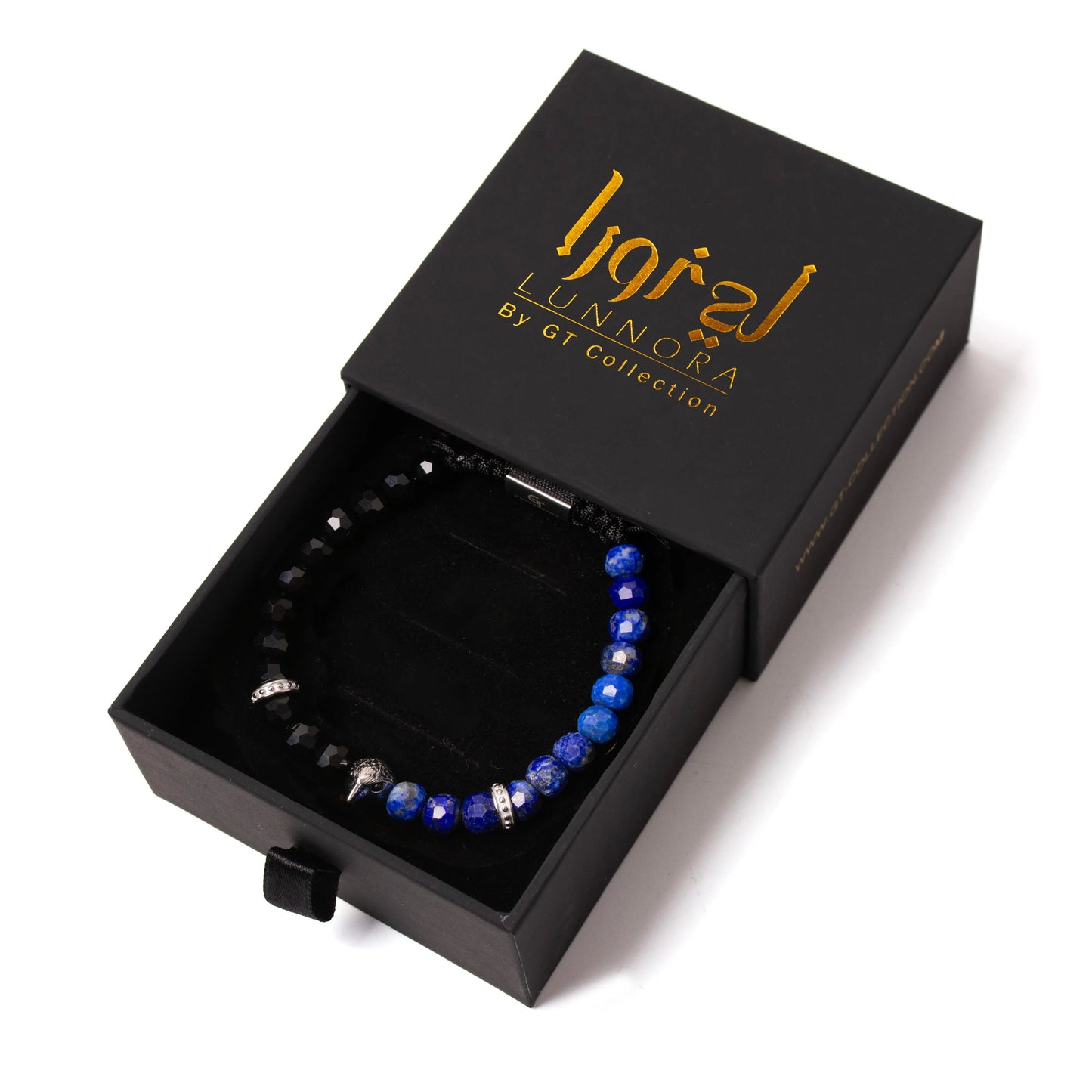 Men's LAPIS, ONYX Bracelet with ARABIAN FALCON Lunnora