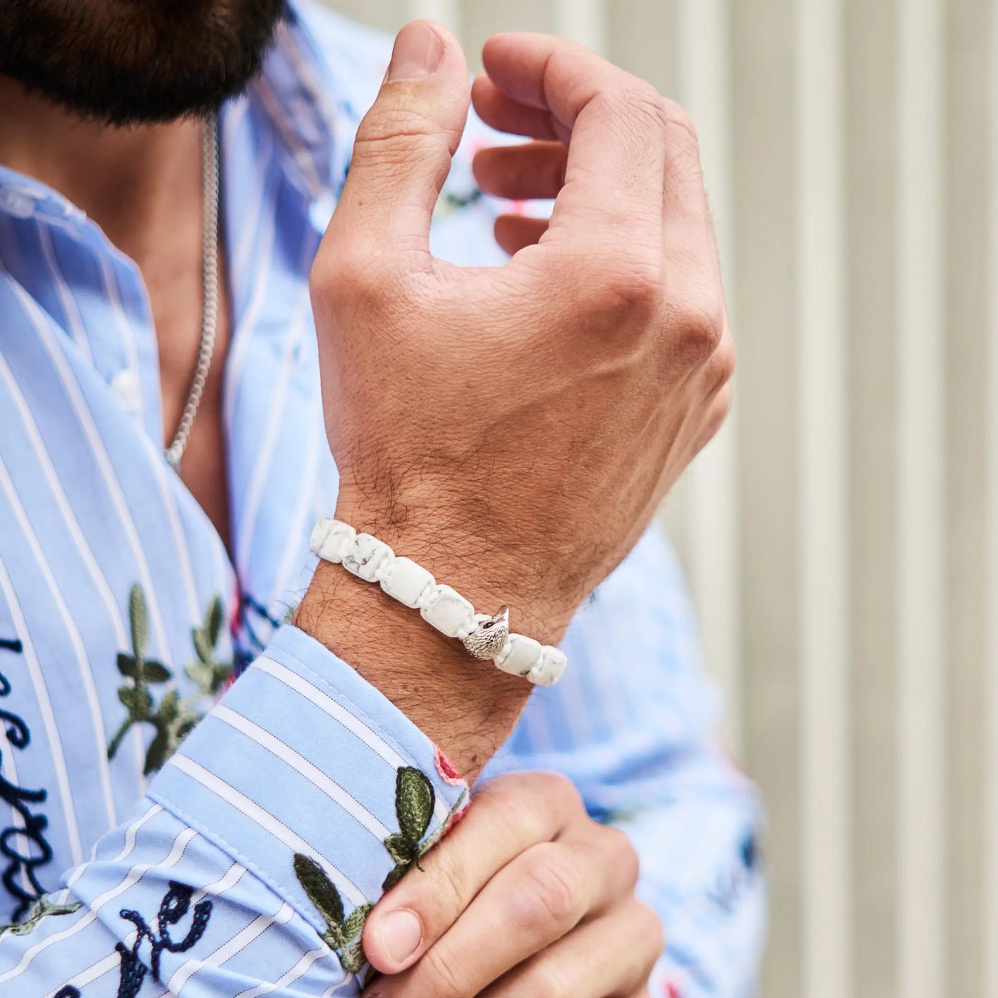 HOWLITE Falcon Bracelet for Men – Silver ARABIAN FALCON