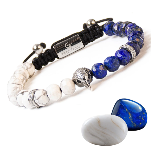 Men's LAPIS, HOWLITE Bracelet with FALCON FALCON Lunnora