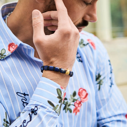 LAPIS LAZULI Falcon Bracelet for Men – Golden ARABIAN FALCON