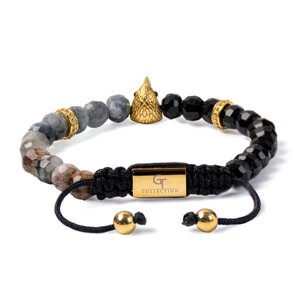 Men's EAGLE EYE, ONYX Bracelet with ARABIAN FALCON Lunnora