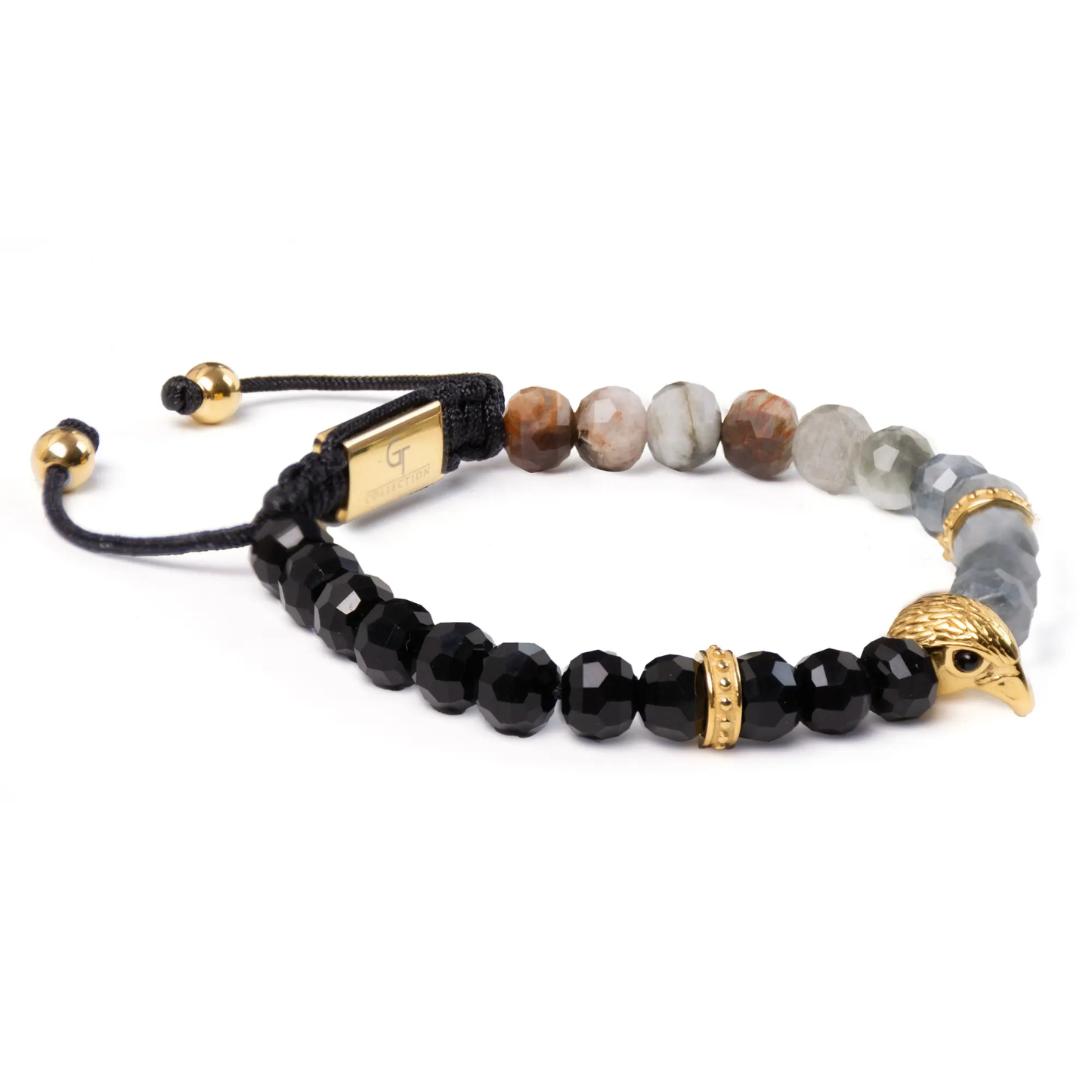 Men's EAGLE EYE, ONYX Bracelet with ARABIAN FALCON Lunnora