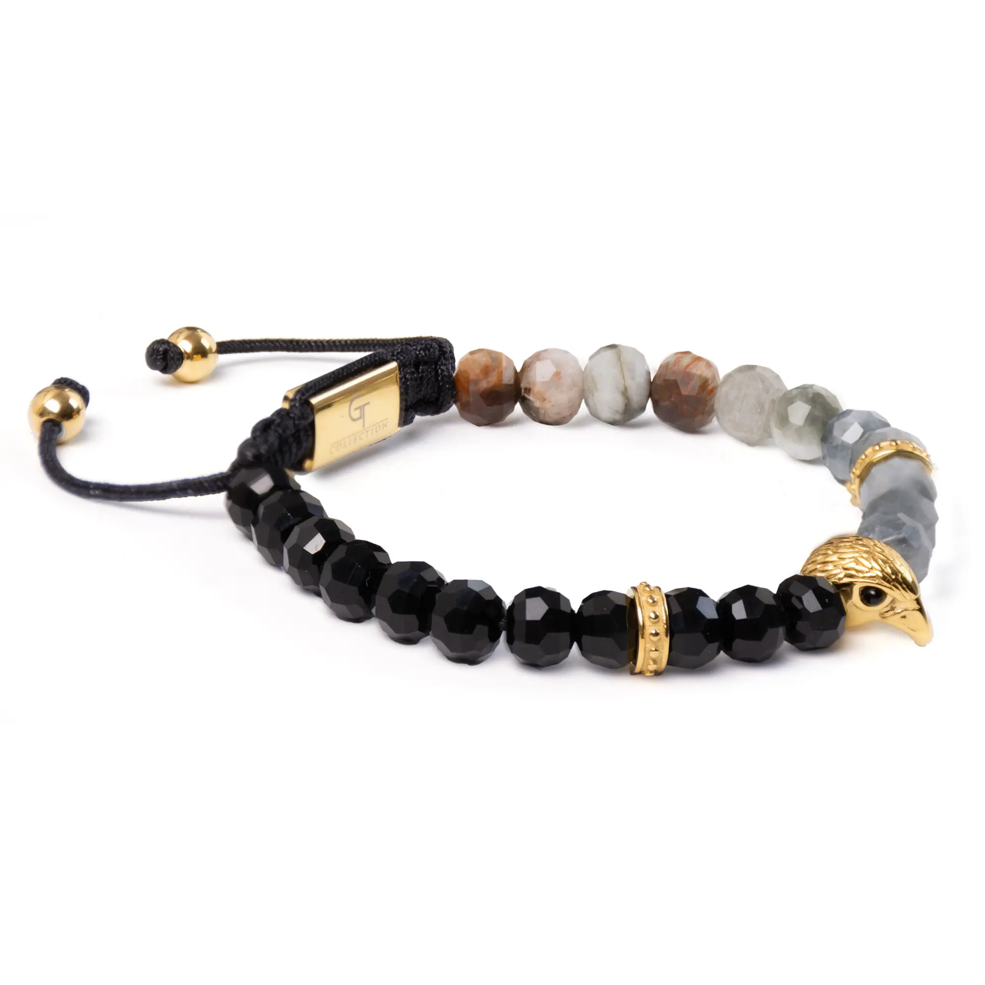 Men's EAGLE EYE, ONYX Bracelet with ARABIAN FALCON Lunnora