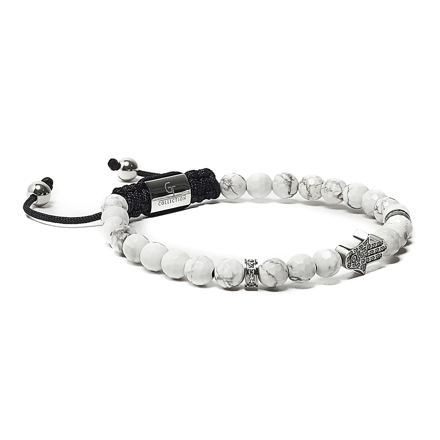 Balance Set | Men's Howlite Bracelet Stack with Hamsa Hand