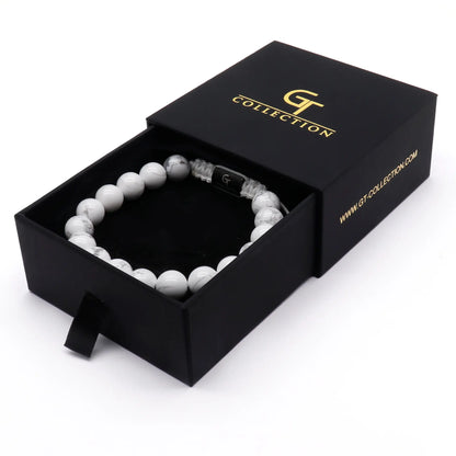 Balance Set | Men's Howlite Bracelet Stack with Hamsa Hand