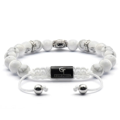 Harmony Set | Men's Howlite Leopard Bracelet Stack