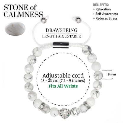 Harmony Set | Men's Howlite Leopard Bracelet Stack