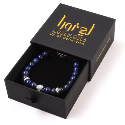 Men's LAPIS LAZULI Bracelet With ARABIAN LEOPARD Lunnora