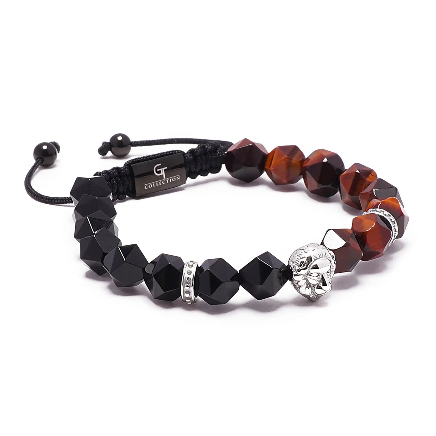 2 Piece Momentum Set | Men's Red Tiger Eye Lion Bracelet Stack