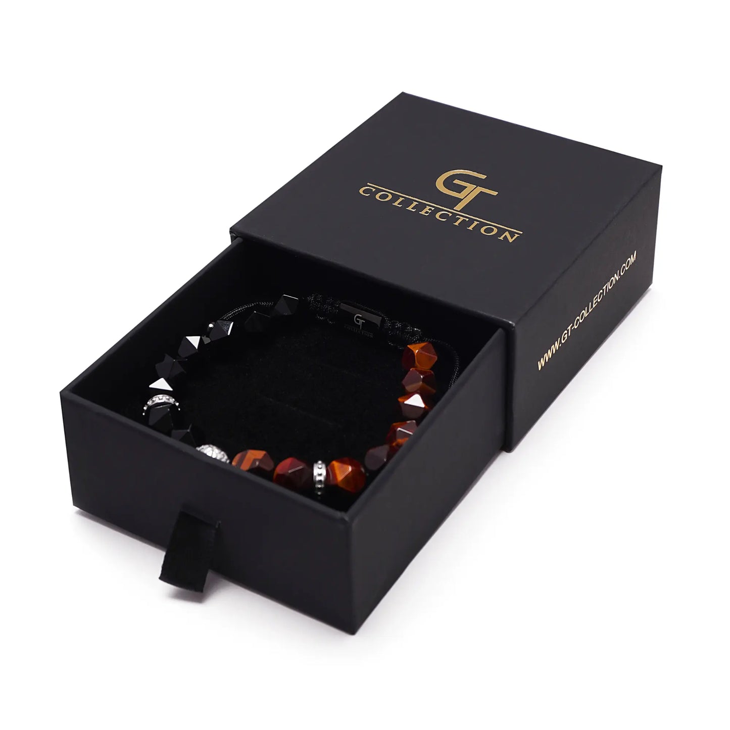 2 Piece Momentum Set | Men's Red Tiger Eye Lion Bracelet Stack