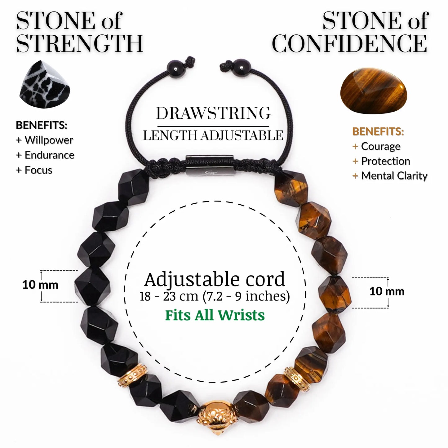 2 Piece Set – Tiger Eye Bracelets for Men | The Lion King Set