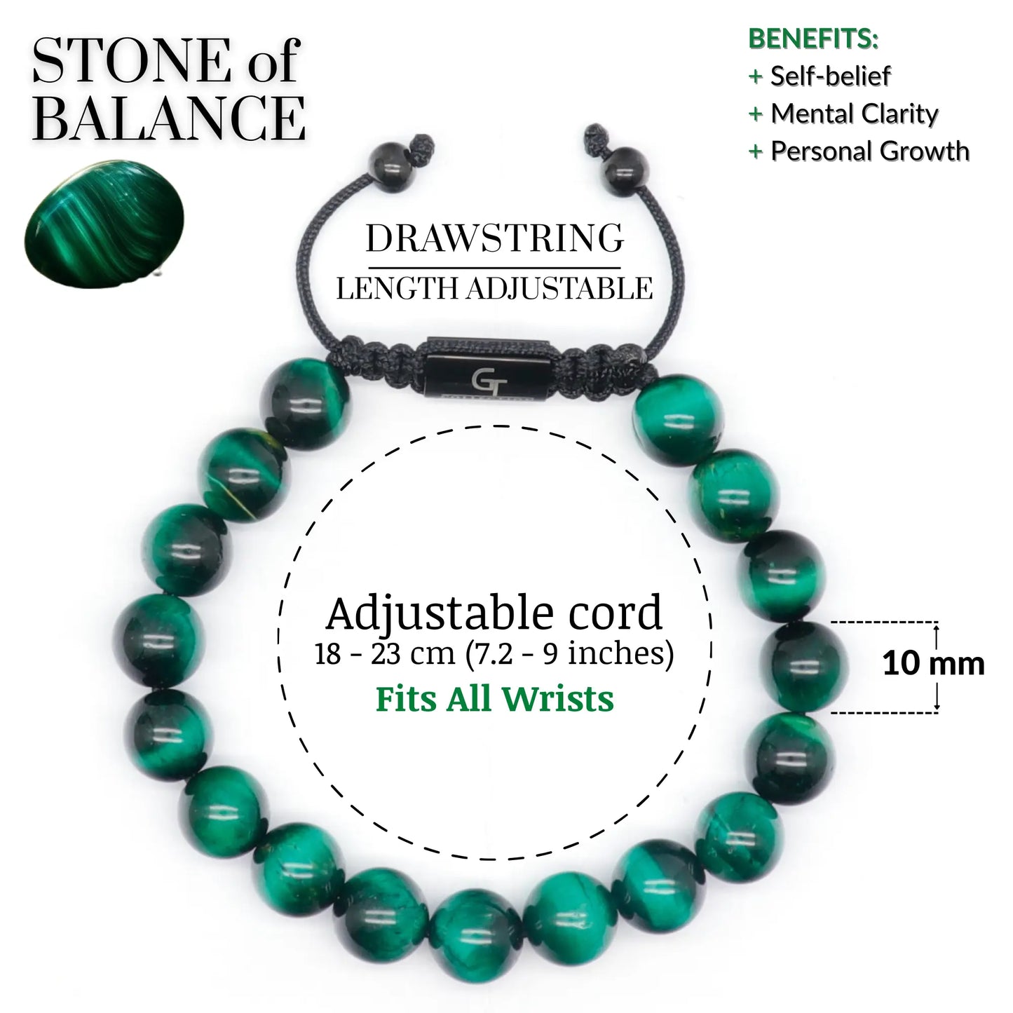 2 Piece Leadership Set | Men's Green Tiger Eye Lion Bracelet Stack