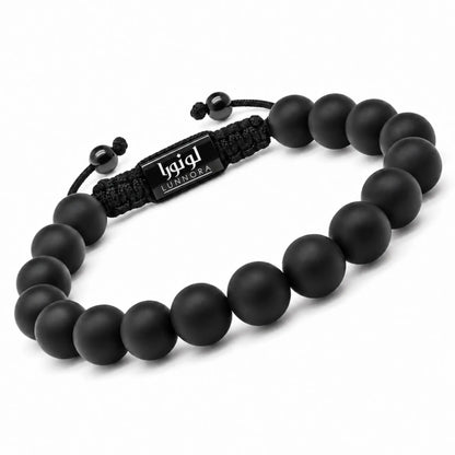 Men's BLACK ONYX Beaded Bracelet