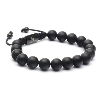 3 PIECE SET - BLACK ONYX Bracelets - The Strength Set GT collection