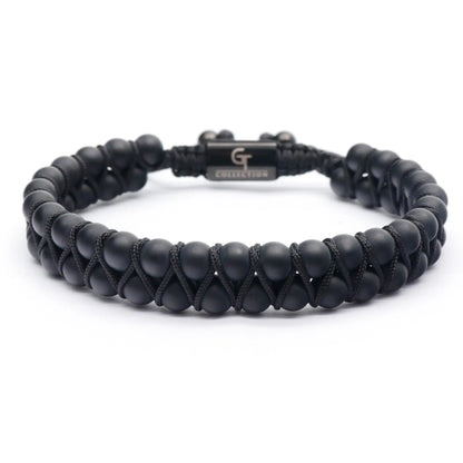 3 PIECE SET - BLACK ONYX Bracelets - The Strength Set GT collection
