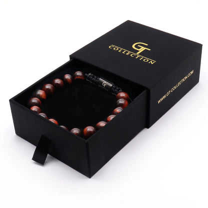 2 Piece Momentum Set | Men's Red Tiger Eye Lion Bracelet Stack