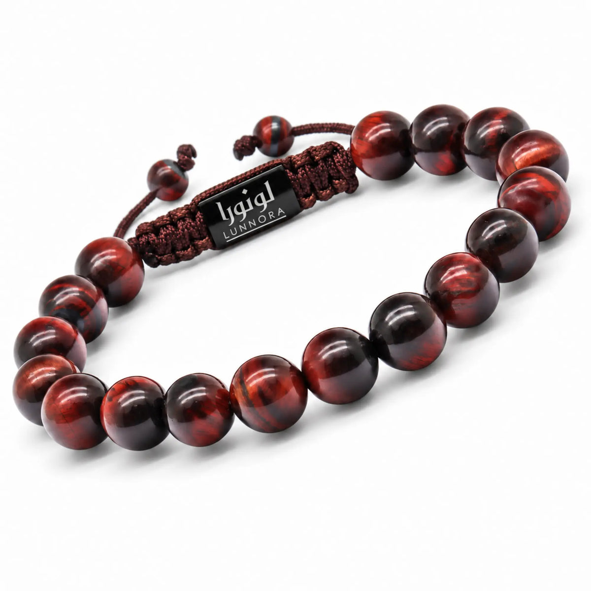Men's RED TIGER EYE Beaded Bracelet