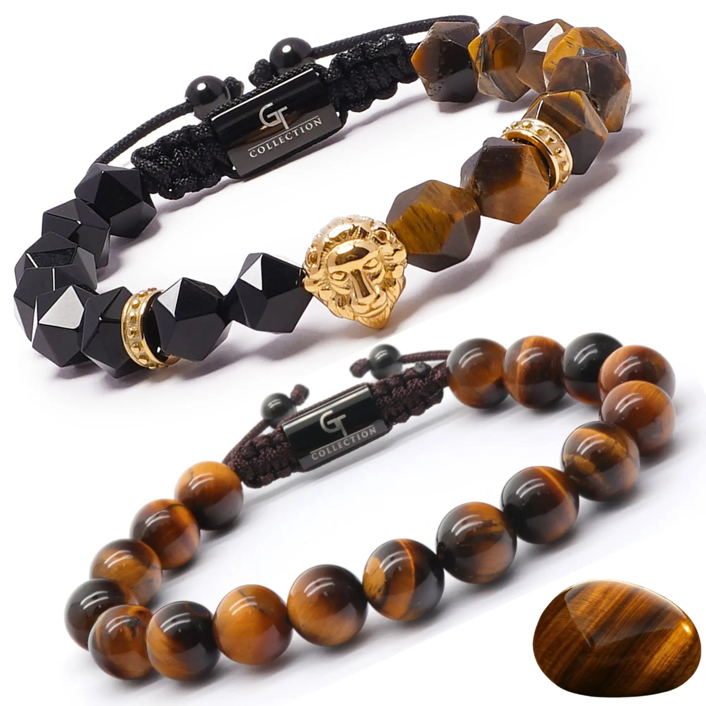 2 Piece Set – Tiger Eye Bracelets for Men | The Lion King Set